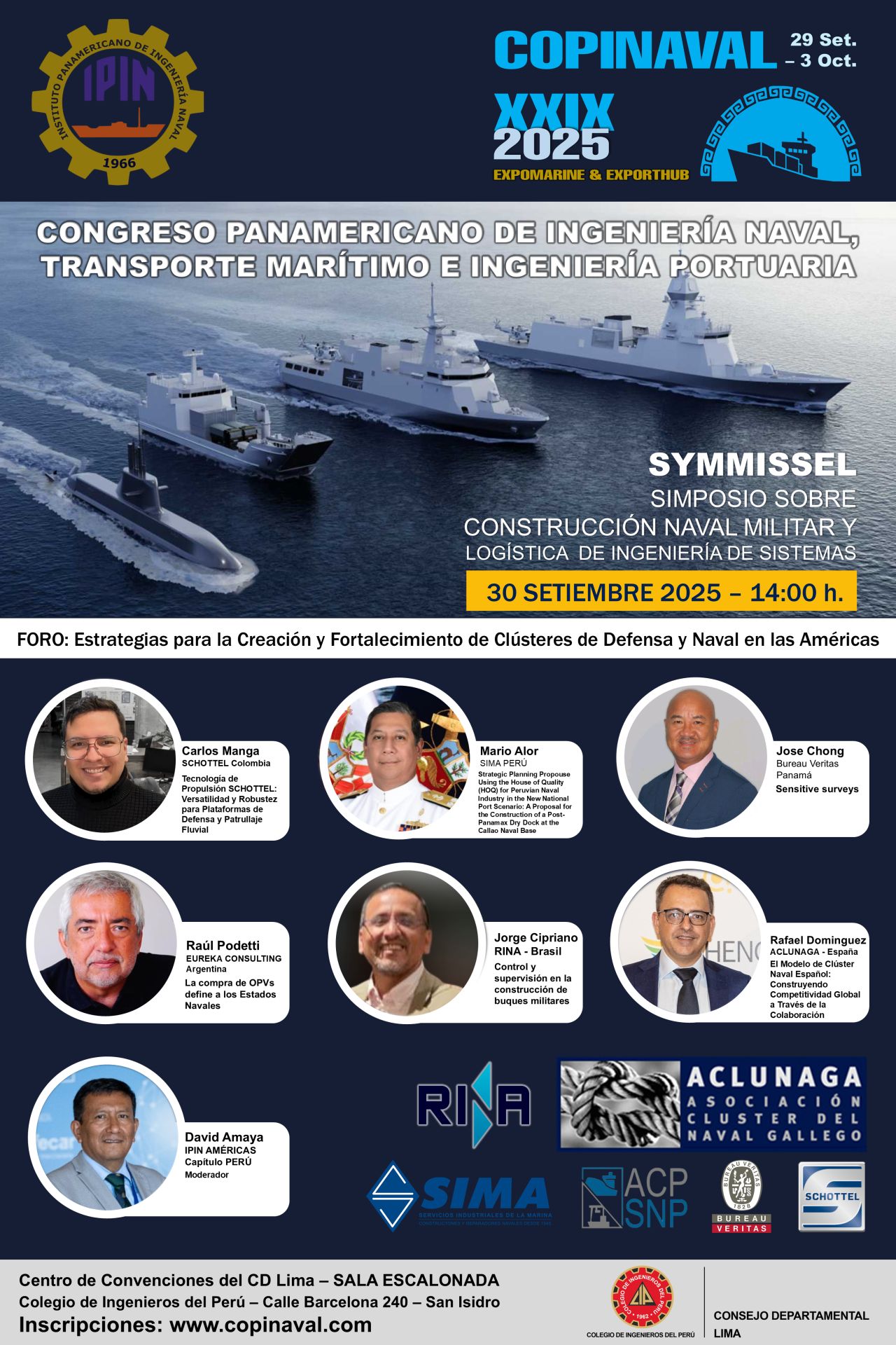 clústeres de defensa y naval en las Américas
